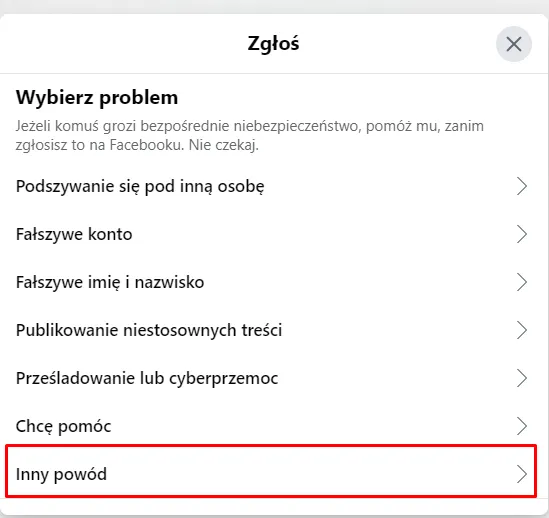 odzyskiwanie konta na facebooku krok 3
